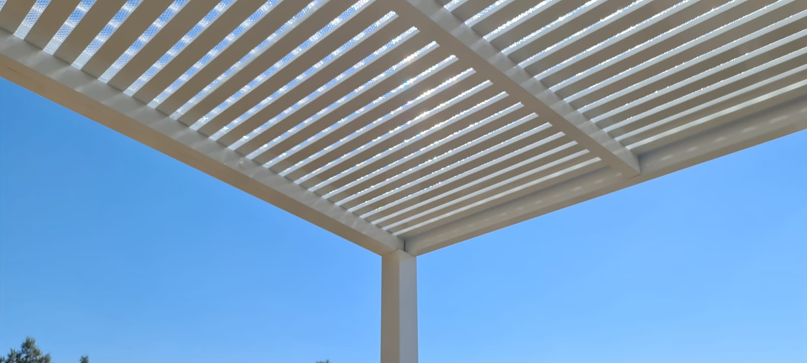 white aluminum pergola kits