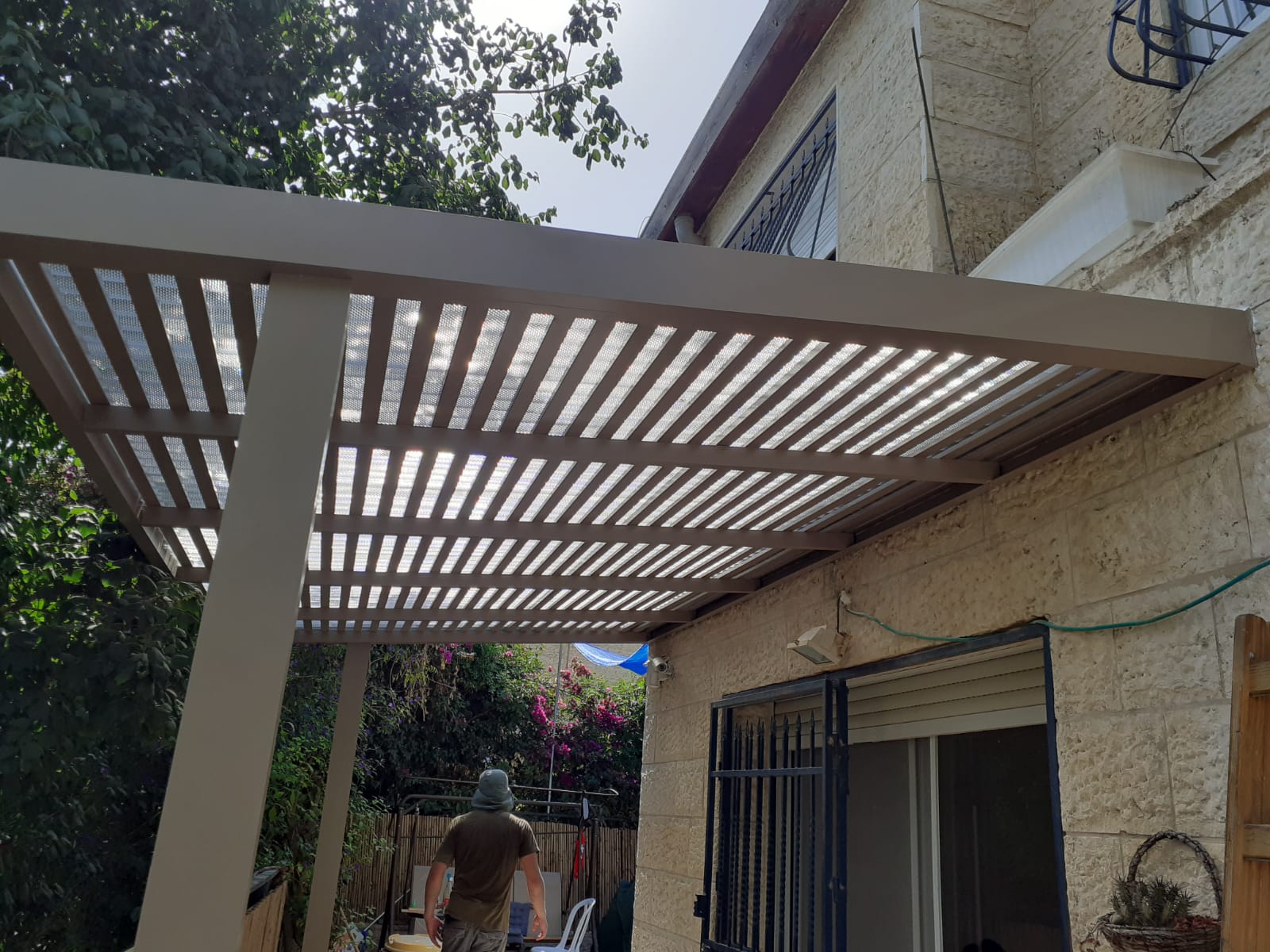 grey pergola kit